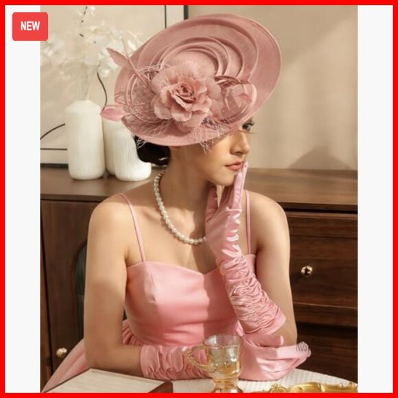 Vintage 1920s Derby Fascinator Hat for Weddings Tea Parties Cocktail Events main image 6
